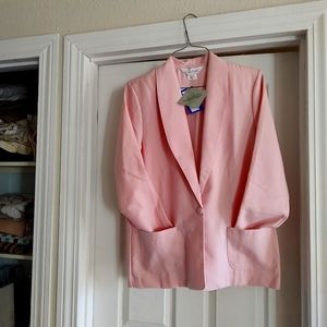 Classic one botton blazer jacket, color pink